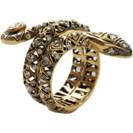 Description: Sidney Garber Brown Diamond Bronzed Snake Ring